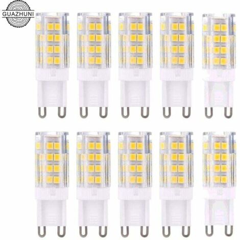 G9 LED Lampe Ampoules, Blanc Chaud 3000K 5W G9 LED Ampoule Lumiere équivalent aux ampoules halogènes de 40 W 420 lumens not dimmable, lot de 10 ，