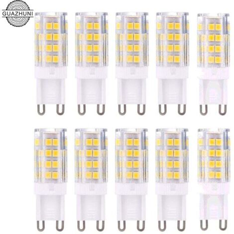 G9 LED Lampe Ampoules, Blanc Chaud 3000K 5W G9 LED Ampoule Lumiere équivalent aux ampoules halogènes de 40 W 420 lumens not dimmable, lot de 10 ，