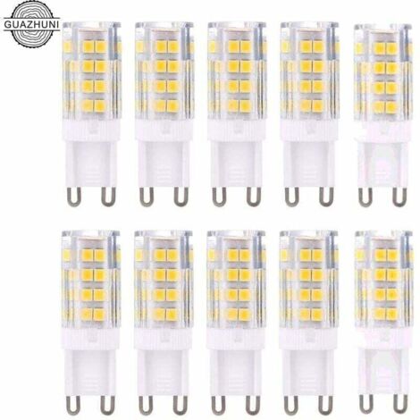 G9 LED Lampe Ampoules, Blanc Chaud 3000K 5W G9 LED Ampoule Lumiere équivalent aux ampoules halogènes de 40 W 420 lumens not dimmable, lot de 10 ，