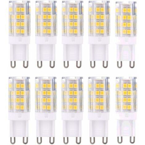 G9 LED Lampe Ampoules, Blanc Chaud 3000K 5W G9 LED Ampoule Lumiere équivalent aux ampoules halogènes de 40 W 420 lumens not dimmable, lot de 10 [Classe énergétique A+]