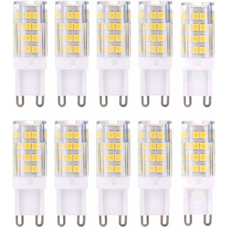 G9 LED Lampe Ampoules. Blanc Chaud 3000K 5W G9 LED Ampoule Lumiere équivalent aux ampoules halogènes de 40 W 420 lumens not dimmable. lot de 10 [Classe énergétique A+]