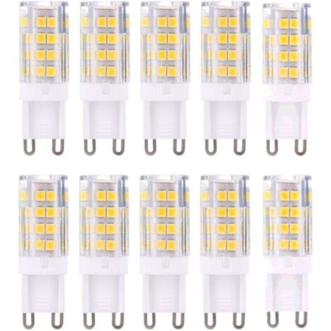 G9 LED Lampe Ampoules, Blanc Chaud 3000K 5W G9 LED Ampoule Lumiere équivalent aux ampoules halogènes de 40 W 420 lumens not dimmable, lot de 10 [Classe énergétique A+]