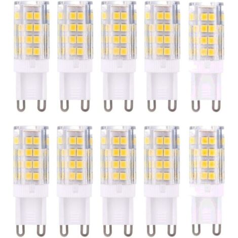 G9 LED Lampe Ampoules, Blanc Chaud 3000K 5W Lumiere équivalent aux ampoules halogènes de 40 W 420 lumens not dimmable, lot de 10
