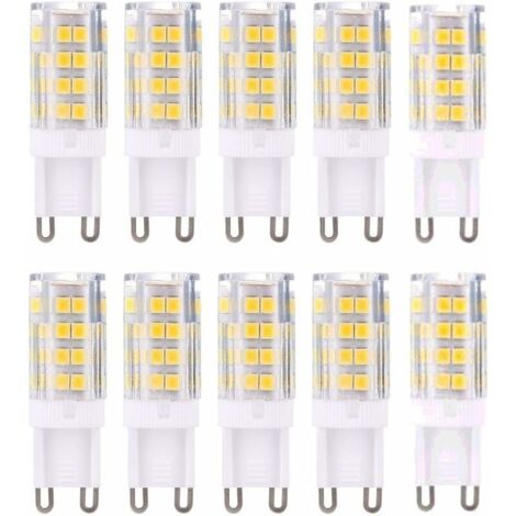 G9 LED Lampe Ampoules, Blanc Chaud 3000K 5W Lumiere équivalent aux ampoules halogènes de 40 W 420 lumens not dimmable, lot de 10