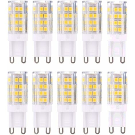 G9 LED Lampe Ampoules, Blanc Chaud 3000K 5W Lumiere équivalent aux ampoules halogènes de 40 W 420 lumens not dimmable, lot de 10-LIAIKI