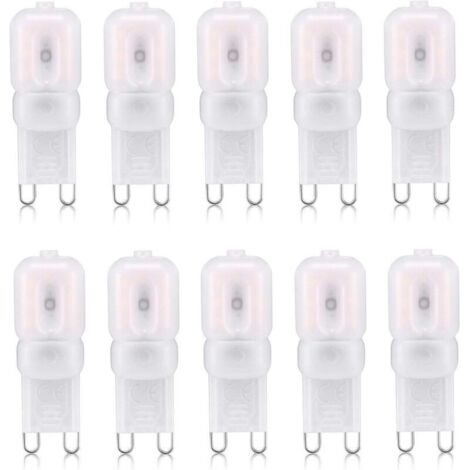 G9 LED-Lampe, warmweiß, 3000 K, 3 W, 220 V, nicht dimmbar, 10er-Packung