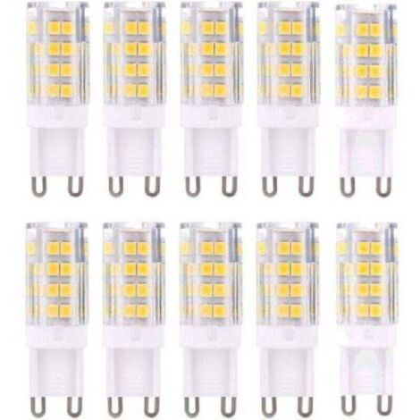 G9 LED-Lampen, warmweiß 3000 K, 5 W. Entspricht einer 40-W-Halogenlampe und 420 Lumen, nicht dimmbar, 10er-Packung.