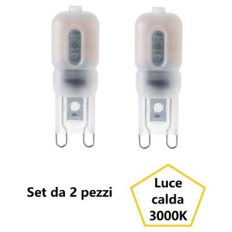 G9 SET 2 LAMPADINE A LED 2,2W LUCE CALDA 3000K 190 LUMEN FAN EUROPE