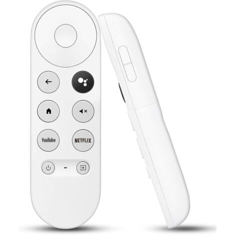 G9N9N Télécommande Vocale Bluetooth - Remplacement pour Google Chromecast TV 4K Snow/Google TV, Compatible avec Chromecast 4K HDR Streamer, Boutons Netflix & Youtube Intégrés