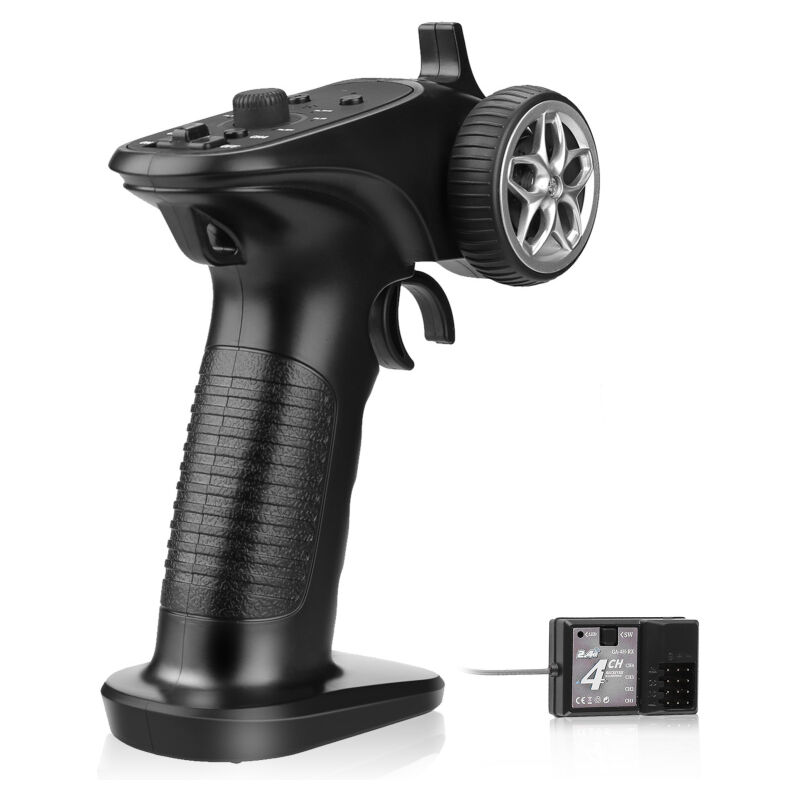 GA-4H-TX 4CH 2.4GHz Télécommande Émetteur Radio Numérique avec Récepteur pour 1/8 1/10 1/16 1/32 rc Voiture Bateau