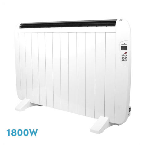 gaban 1800w x émetteur thermique en aluminium white télécommande lcd, minuterie murale/portat.58,5x100x5,5cm