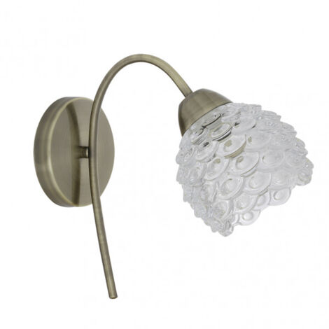 GABAN applique murale avec abat-jour décoratif 1xe14 Cuir Fabrilamp