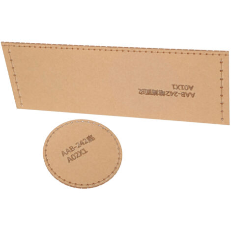 Gabarit Acrylique pour Travail du Cuir - 2 Pièces Transparentes pour Création Porte-Stylo