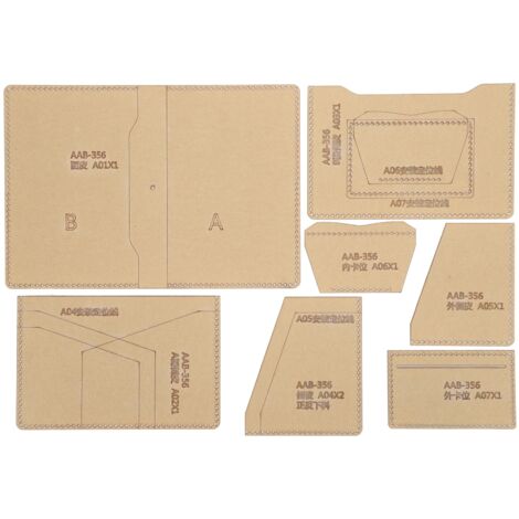 Gabarit acrylique transparent pour motifs de portefeuille passeport - Outil DIY création cuir