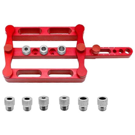Gabarit autocentrant pour tourillons de 6/8/10 mm, positionneur et localisateur pour le travail du bois --