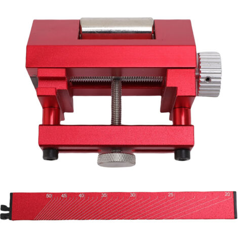 Gabarit d'affûtage à angle fixe pour ciseaux à bois, rabots et outils de coupe de cuisine (rouge)
