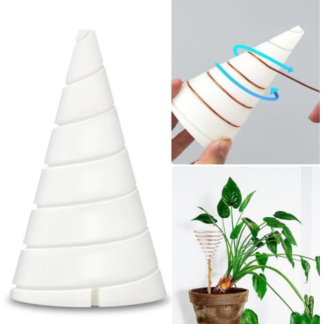 Gabarit d'antenne de jardin en fil de cuivre : Grand + Petit + 6 bâtonnets en bois + 2,5 mètres de fil de cuivre