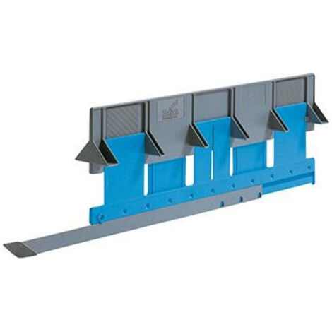 Hettich – Gabarit de centrage Blue Jig – Dimensions ajustables pour marquage de positions de forage – Pour système 32 – Plastique gris et bleu