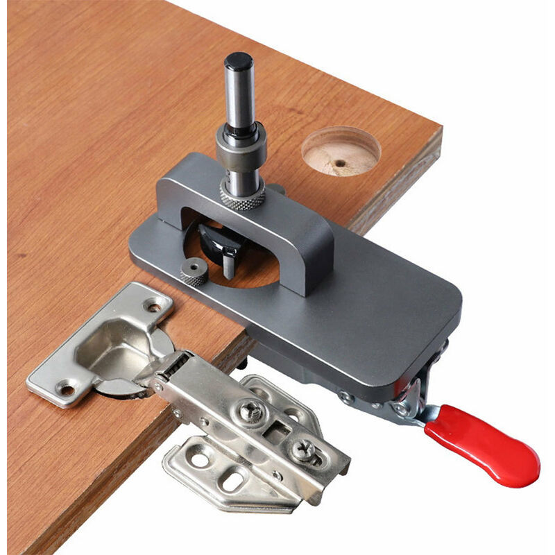 Ensoleille - Gabarit de charnière 35mm, gabarit de charnière d'armoire de porte, gabarit de charnière dissimulé, perforateur, localisateur de guide