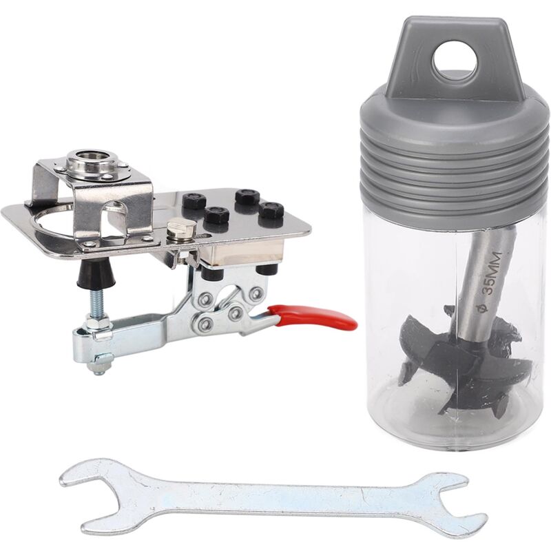 Gabarit de charnière Distance de bord réglable 35mm, Guide de perçage de trou de charnière, localisateur de perforateur pour armoire, garde-robe,