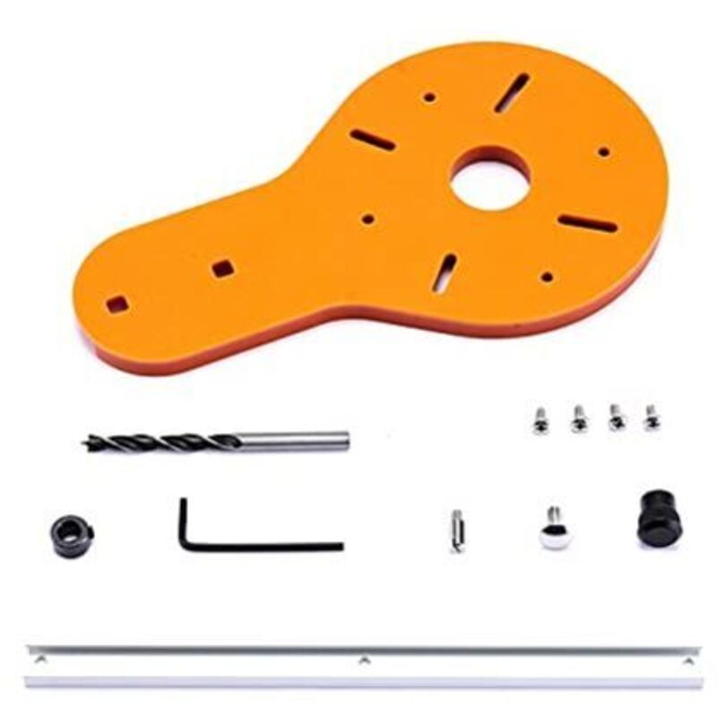 Gabarit de coupe circulaire pour défonceuse à bois électrique Coupe-bois Travail du bois Fraise Cercle Groove Accessoires Outil (A : 1-70 cm)