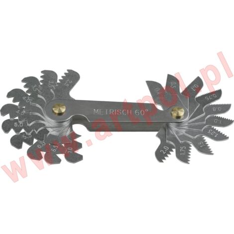 Gabarit de coupe de filets, 0,25-6,0mm, 24 pièces, tool pour la mesure précise of des filets extérieurs, adapté aux travaux industriels et à l'usinage of.