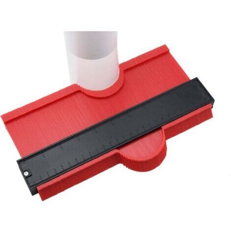 Gabarit de découpe verrouillable en métal – Copieur de contour avec réglage de flexibilité – Règle graduée intégrée – Pour découpe précise de parquet et carrelage