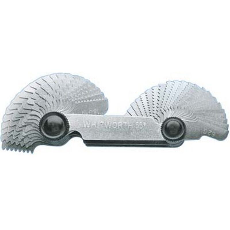 Forum - Gabarit de filetage, Filetage : Métrique + Whitworth + filetage, Pas 0,25-6,00 mm, Nombre de filets 4-26 pouces, Nombre de feuilles : 58