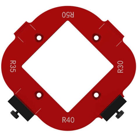 Gabarit de fraisage à rayon, gabarit de fraisage à rayon d'angle rond 4 en 1, gabarits de fraises à fraisage rapide en alliage d'aluminium, pour le positionnement