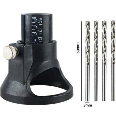 Gabarit de fraisage d'angle pour routeur, 4 pièces, gabarit de rayon, 8 rayons, gabarit de foret rond, dureté ABS, gabarit rapide CNC pour le travail du bois (orange)