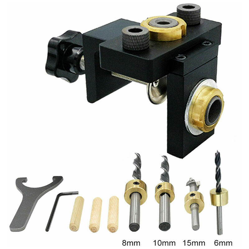 Gabarit de goujonnage kit de gabarit de trou de poche en bois perçage vertical localisateur détachable pour meubles connexion perforateur outils de