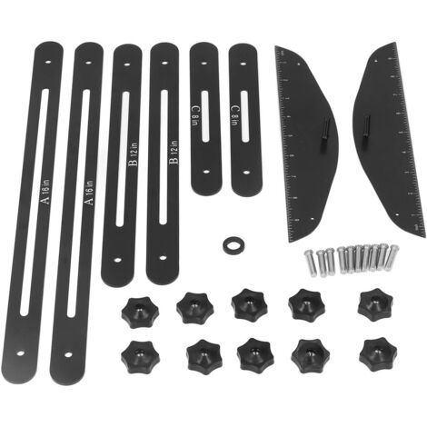 Gabarit de jauge de marches d'escalier, étagère à outils, gabarit de traçage 11 à 60 pouces, mesure pour contremarches, cloisons sèches, noir