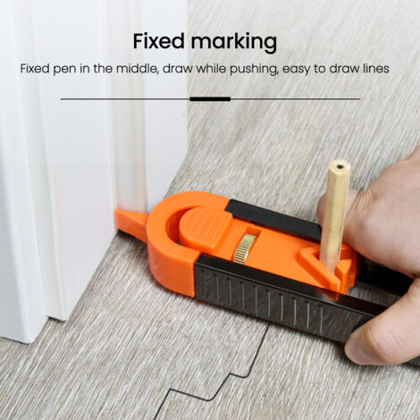 Gabarit de mesure de contour pour le travail du bois, outil multifonction avec verrouillage pour duplication de formes élargies, gabarits et carreaux pour le travail du bois