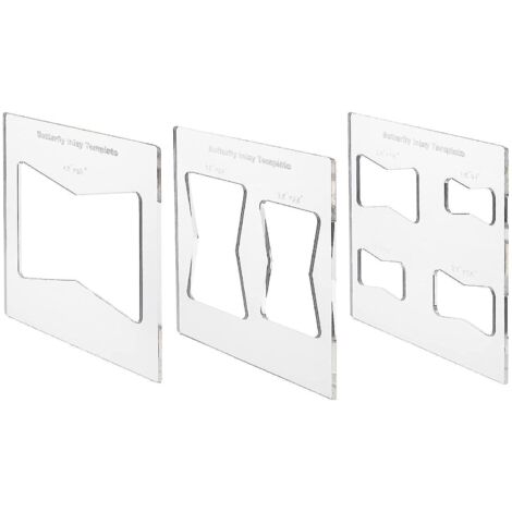 Gabarit de nœud papillon en bois, kit de nœud papillon, gabarits d'incrustation papillon, ensemble de 3
