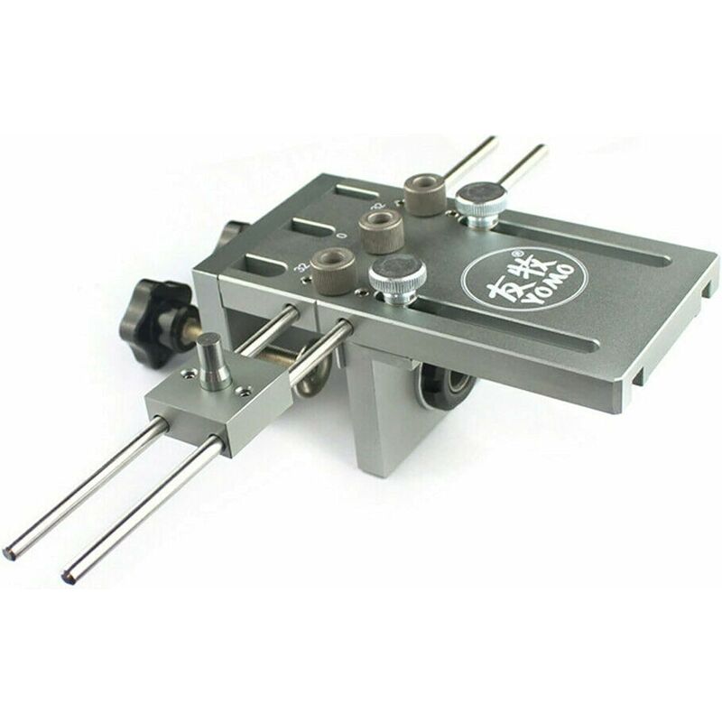 Gojoy - Gabarit de perçage 3 en 1 avec douille de forage 6/8/10 mm + foret hélicoïdal de taille positive en alliage d'aluminium pour le travail du