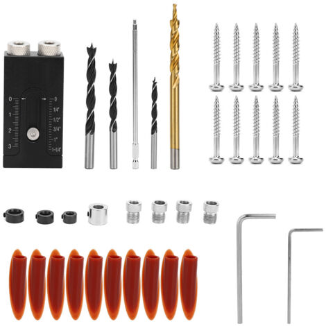 Gabarit de perçage angulaire pour assemblage bois, guide de perçage incliné pour menuiserie et bricolage