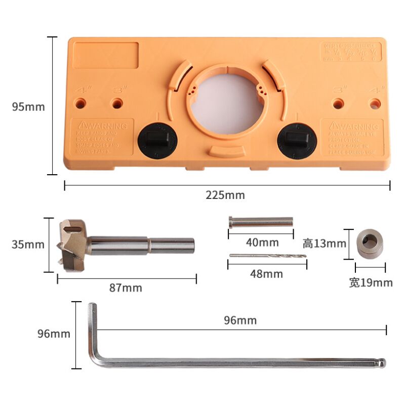 Gabarit de percage charniere - Repère de perçage de gabarit de forage de charnière de 35mm de repère de trou d'installation de porte pour le travail