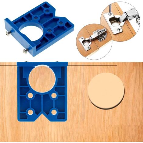 Gabarit de perçage pour charnière invisible de 35 mm et fixation de charnière de perçage de 35 mm avec butée de support