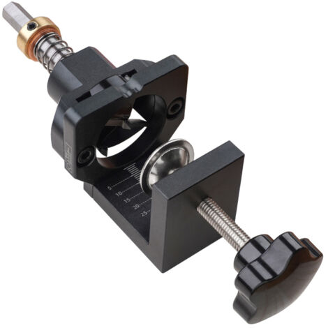 Gabarit de perçage pour charnières invisibles de 35 mm avec guide de perçage à douille hexagonale et pince à vis pour portes d'armoires (travail du bois)