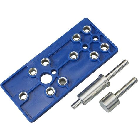 Gabarit de perçage pour ferrure de porte Jauge de perçage pour poignée de porte Aide au perçage pour garnitures de rosaces 72/92 mm en plastique avec mandrin de centrage 1 pochoir