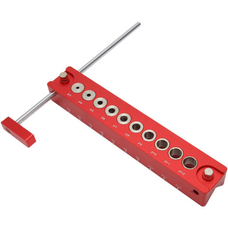 Gabarit de Perçage Universel 10 en 1 pour Bois et Métal, Guide à 45° et 90° avec Pointeau pour Cheville
