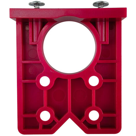 Gabarit de Perçage Universel pour Charnières 35mm - Guide de Montage pour Portes et Meubles (Rouge)