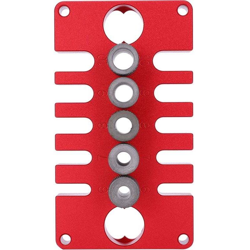 Gabarit de positionnement de chevilles 3 en 1, outils de perçage pour le travail du bois, alliages d'aluminium rouges, 08650,de Debuns