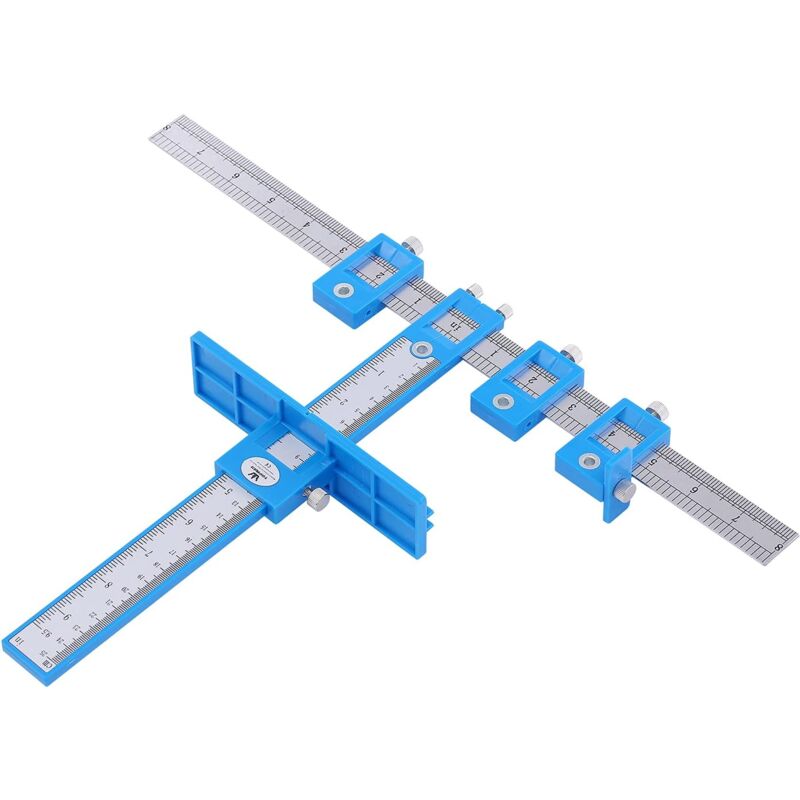 Gabarit de Quincaillerie Gabarit de Percage Localisateur de Poinçons Repère de Perforation Guide de Perçage Outil de Mesure de Modèle de Trou de