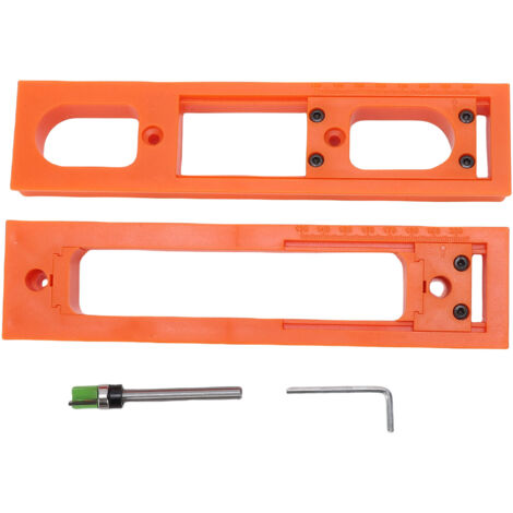 Gabarit de rainurage 3D pour charnières : positionnement précis, gabarit de guidage pour défonceuse de charnières 3D dissimulées de 2-1/2 à 6 pouces