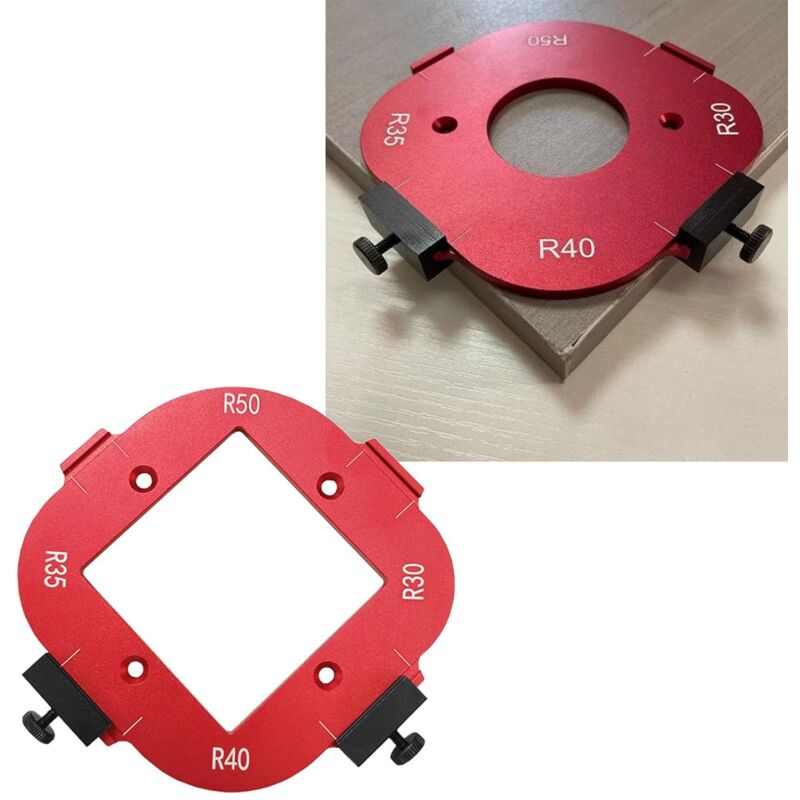 Gabarit de Rayon D Angle 4 en 1 Rond R30/R35/R40/R45 Modèle D arc à Angle R Arrondi Portable pour les Projets de Bricolage sur le Travail du Bois