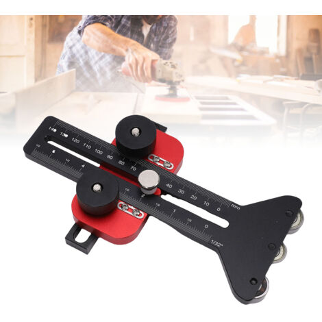 Gabarit de scie circulaire à refendre mince avec 3 poulies pour rainures en U 3/8 x 3/4 po et rainures en T 1/4 x 3/8 po - Outil de travail du bois
