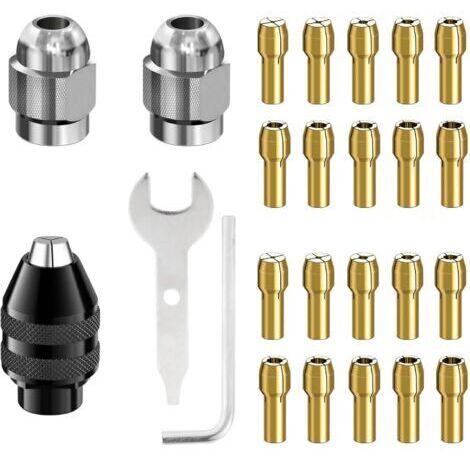 Gabarit de serrage, pince en laiton, pince fixe, 20 pièces, mandrin de perçage, adaptateur SDS, mandrin auto-serrant, mandrin en laiton de précision à dégagement rapide, outil de serrage