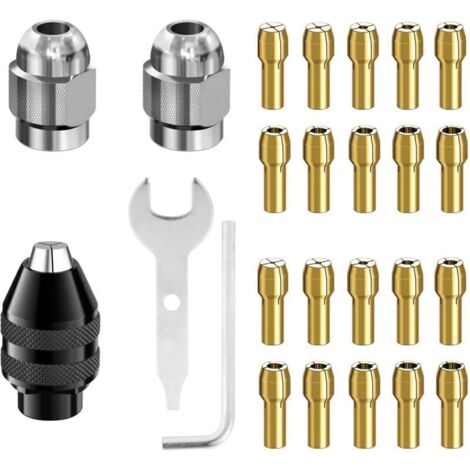 Gabarit de serrage, pince en laiton, pince fixe, 20 pièces, mandrin de perçage, adaptateur SDS, mandrin auto-serrant, mandrin en laiton de précision à dégagement rapide, outil de serrage
