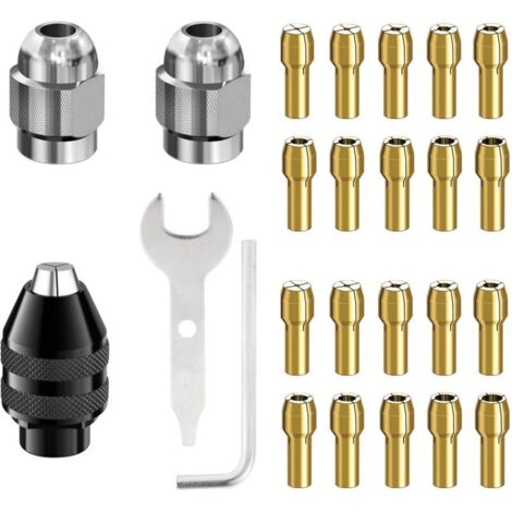 Gabarit de serrage, pince en laiton, pince fixe, 20 pièces, mandrin de perçage, adaptateur SDS, mandrin auto-serrant, mandrin en laiton de précision à dégagement rapide, outil de serrage